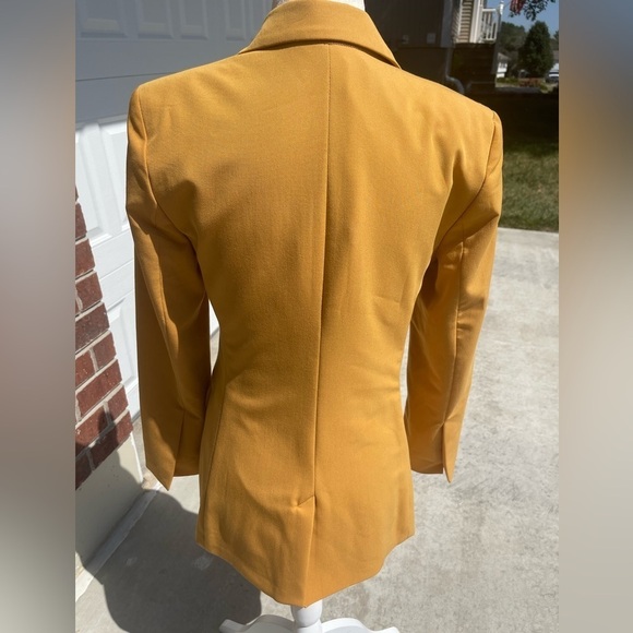 TopShop Mustard Yellow Blazer Size 4 - Picture 2 of 5